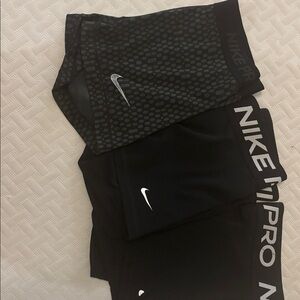 Nike Pro Black and Gray Shorts Duo